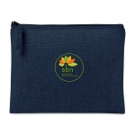 AWARE™ Recycled Cotton Zippered Pouch - Indigo Denim 1 AWARE™ Recycled Cotton Zippered Pouch - Indigo Denim 1