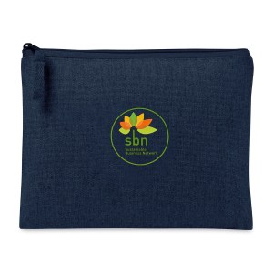 AWARE™ Recycled Cotton Zippered Pouch - Indigo Denim 1 AWARE™ Recycled Cotton Zippered Pouch - Indigo Denim 1