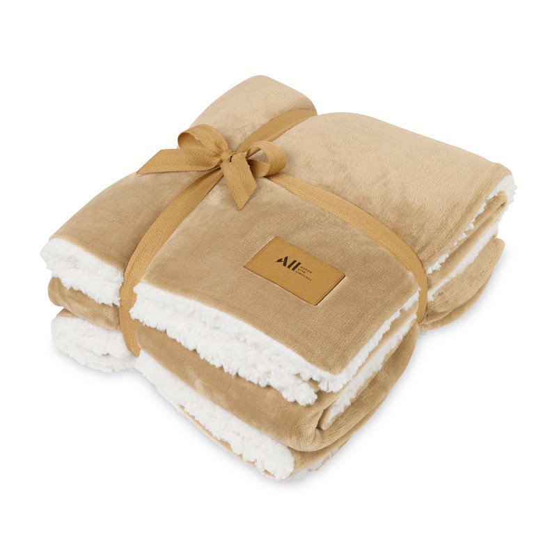 Mink Sherpa Blanket - Iced Coffee 1 Mink Sherpa Blanket - Iced Coffee 1