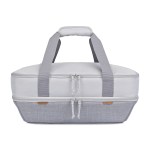 Parkview Recycled rPET Insulated Dual Food Carrier - Greystone - Alternate Parkview Recycled rPET Insulated Dual Food Carrier - Greystone - Alternate
