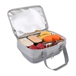 Parkview Recycled rPET Insulated Dual Food Carrier - Greystone - Alternate Parkview Recycled rPET Insulated Dual Food Carrier - Greystone - Alternate