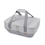 Parkview Recycled rPET Insulated Dual Food Carrier - Greystone 2 Parkview Recycled rPET Insulated Dual Food Carrier - Greystone 2