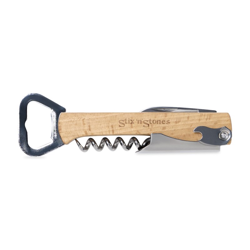 4" 1 Wine & Bottle Opener - Wood 1 4" 1 Wine & Bottle Opener - Wood 1