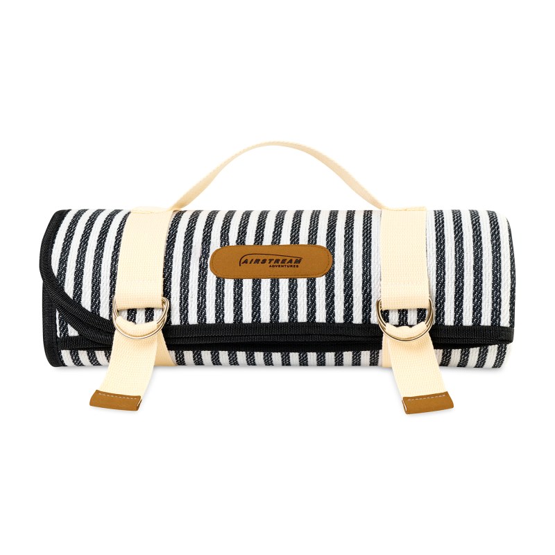 Life%27s a Picnic Roll-Up Blanket - Black & White Stripes 1 Life%27s a Picnic Roll-Up Blanket - Black & White Stripes 1