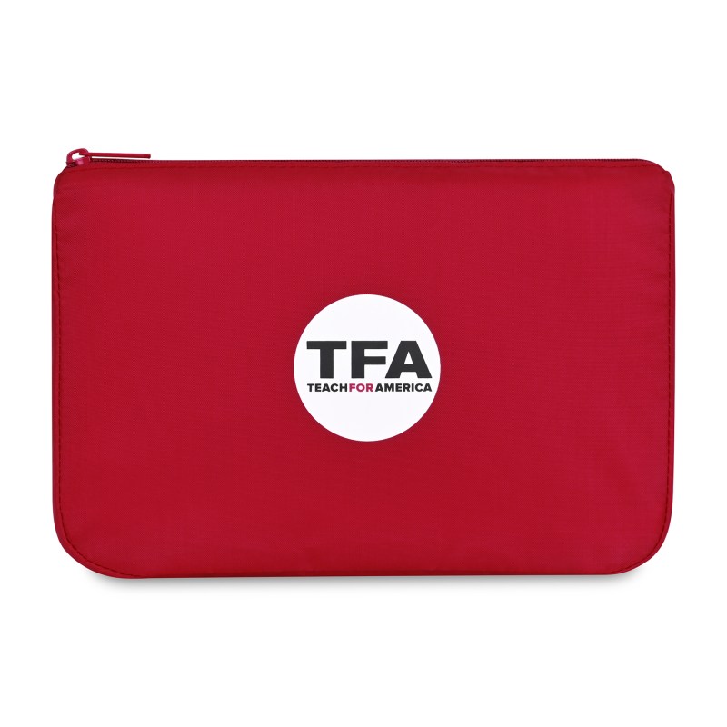 Arlo Recycled rPET Zippered Pouch - Red 1 Arlo Recycled rPET Zippered Pouch - Red 1
