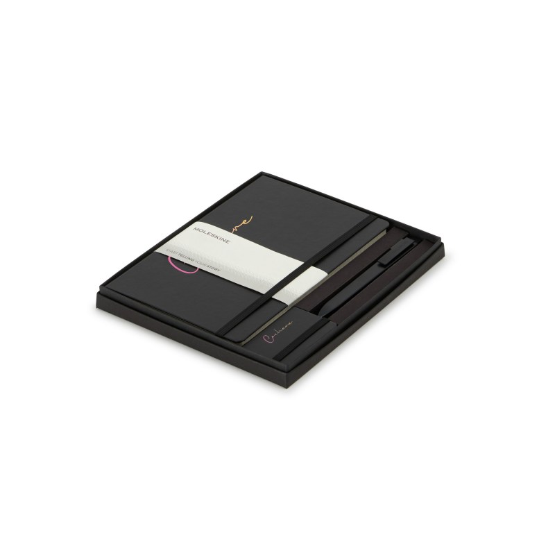 Moleskine Large Notebook, GO Pen, and Mini Notebook Charm Gift Set - Black 1 Moleskine Large Notebook, GO Pen, and Mini Notebook Charm Gift Set - Black 1