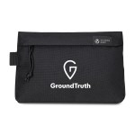 Renew AWARE™ rPET Zippered Pouch - Black 1 Renew AWARE™ rPET Zippered Pouch - Black 1