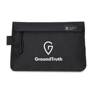 Renew AWARE™ rPET Zippered Pouch - Black 1 Renew AWARE™ rPET Zippered Pouch - Black 1