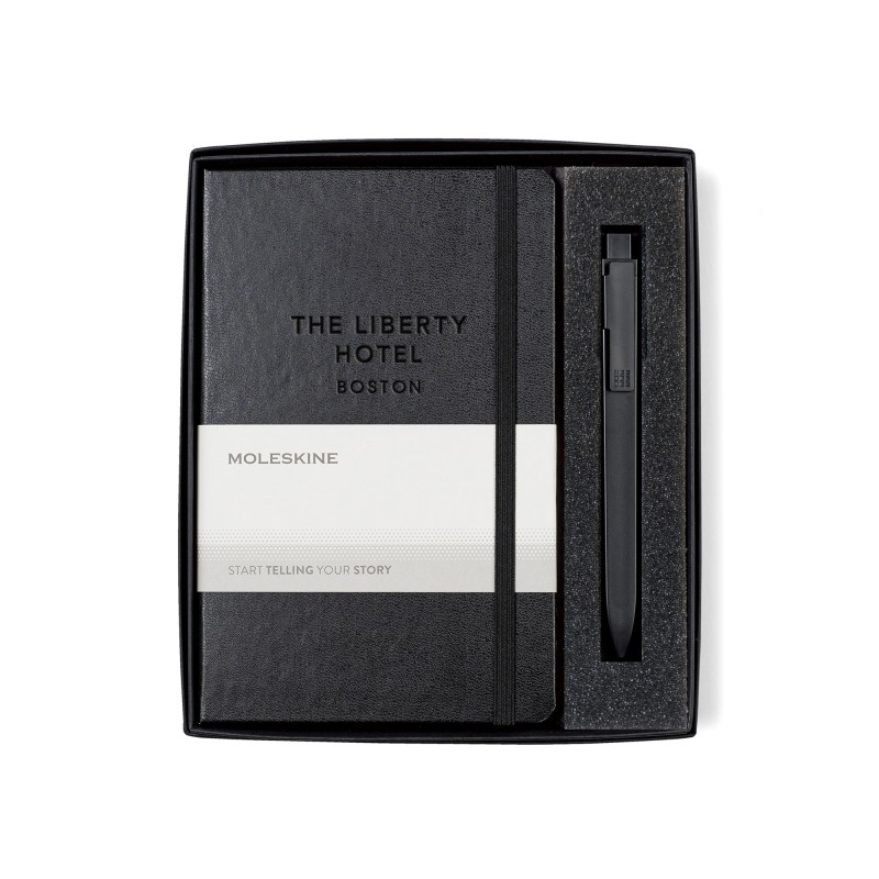 Moleskine® Medium Notebook and GO Pen Gift Set - Black 1 Moleskine® Medium Notebook and GO Pen Gift Set - Black 1