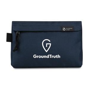 Renew AWARE™ rPET Zippered Pouch - Navy 1 Renew AWARE™ rPET Zippered Pouch - Navy 1