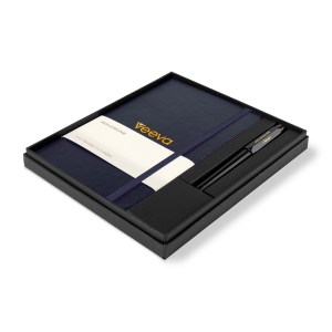 Moleskine Large Notebook and Kaweco Pen Gift Set - Navy Blue 1 Moleskine Large Notebook and Kaweco Pen Gift Set - Navy Blue 1