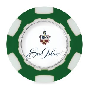 Ahead Poker Chip with Ball Marker - Green-White 1 Ahead Poker Chip with Ball Marker - Green-White 1
