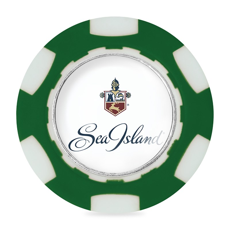 Ahead Poker Chip with Ball Marker - Green-White 1 Ahead Poker Chip with Ball Marker - Green-White 1