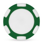 Ahead Poker Chip with Ball Marker - Green-White - Alternate Ahead Poker Chip with Ball Marker - Green-White - Alternate