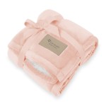 Minkie Sherpa Recycled Polyester Baby Blanket - Petal Pink 1 Minkie Sherpa Recycled Polyester Baby Blanket - Petal Pink 1