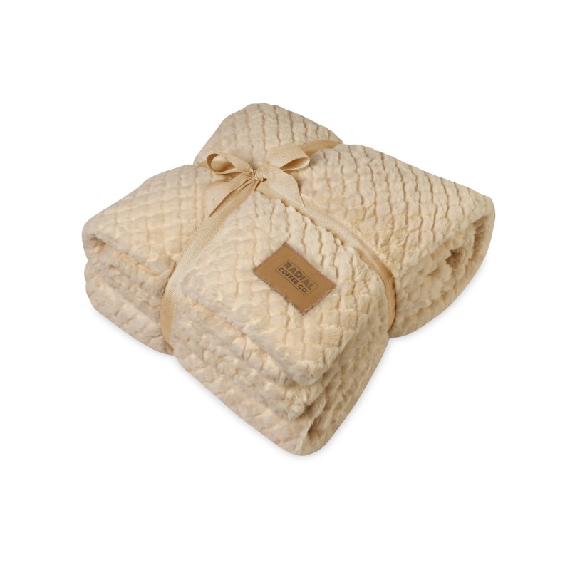 Luxe Nordic Recycled Polyester Throw Blanket - Fawn 1 Luxe Nordic Recycled Polyester Throw Blanket - Fawn 1