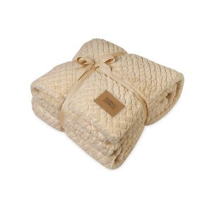 Luxe Nordic Recycled Polyester Throw Blanket - Fawn 1 Luxe Nordic Recycled Polyester Throw Blanket - Fawn 1