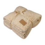 Luxe Nordic Recycled Polyester Throw Blanket - Fawn 2 Luxe Nordic Recycled Polyester Throw Blanket - Fawn 2