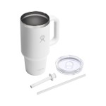 Hydro Flask Travel Tumbler Clear Lid 32 Oz. - White - Alternate Hydro Flask Travel Tumbler Clear Lid 32 Oz. - White - Alternate