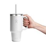 Hydro Flask Travel Tumbler Clear Lid 32 Oz. - White - Alternate Hydro Flask Travel Tumbler Clear Lid 32 Oz. - White - Alternate