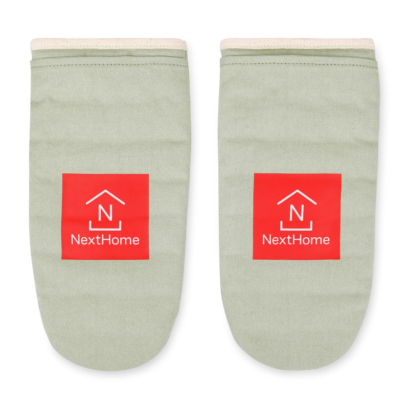 La Cuisine Recycled Cotton Oven Mitt Set - AWARE - Light Grey 1 La Cuisine Recycled Cotton Oven Mitt Set - AWARE - Light Grey 1