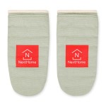 La Cuisine Recycled Cotton Oven Mitt Set - AWARE - Light Grey 1 La Cuisine Recycled Cotton Oven Mitt Set - AWARE - Light Grey 1