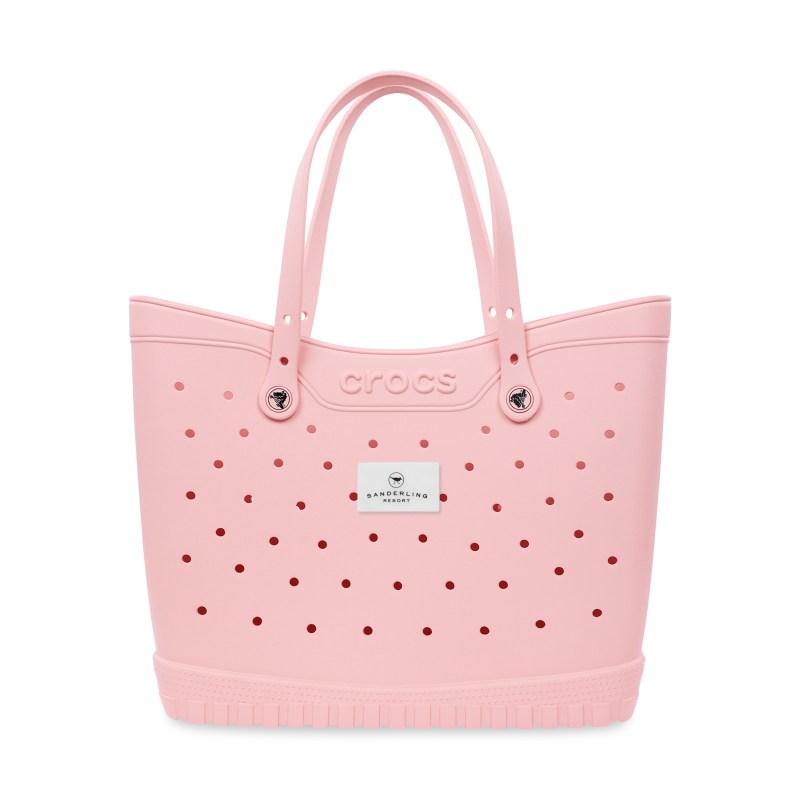 Crocs™ Classic Large Tote - Powder Pink - White 1 Crocs™ Classic Large Tote - Powder Pink - White 1