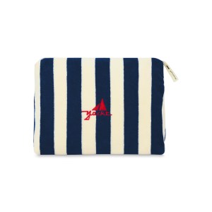 Slowtide® Cabana Terry Pouch - Blue 1 Slowtide® Cabana Terry Pouch - Blue 1