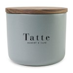 Be Home Brampton Stoneware Container - Medium - Light Grey 1 Be Home Brampton Stoneware Container - Medium - Light Grey 1