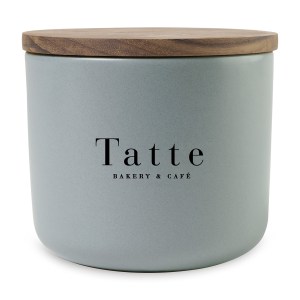 Be Home® Brampton Stoneware Container - Medium - Light Grey 1 Be Home® Brampton Stoneware Container - Medium - Light Grey 1
