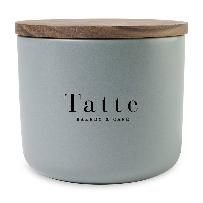 Be Home Brampton Stoneware Container - Medium - Light Grey 1 Be Home Brampton Stoneware Container - Medium - Light Grey 1