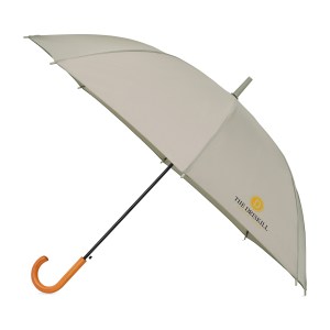 Elements 50" Recycled rPET Auto Open Hospitality Umbrella - Tan 1 Elements 50" Recycled rPET Auto Open Hospitality Umbrella - Tan 1