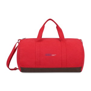 Ivy Recycled Cotton Barrel Duffel - AWARE™ - Crimson 1 Ivy Recycled Cotton Barrel Duffel - AWARE™ - Crimson 1