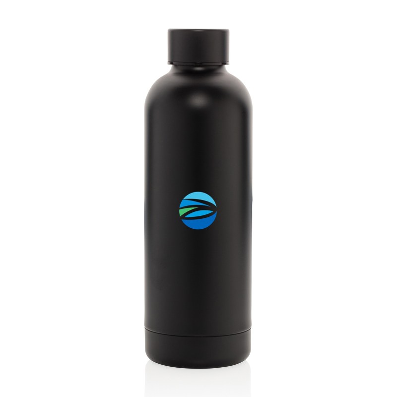 Impact Recycled Stainless Steel Vacuum Bottle - Black 1 Impact Recycled Stainless Steel Vacuum Bottle - Black 1