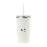 Arlo Classics Stainless Steel Tumbler with Straw - 20 Oz. - White 1 Arlo Classics Stainless Steel Tumbler with Straw - 20 Oz. - White 1