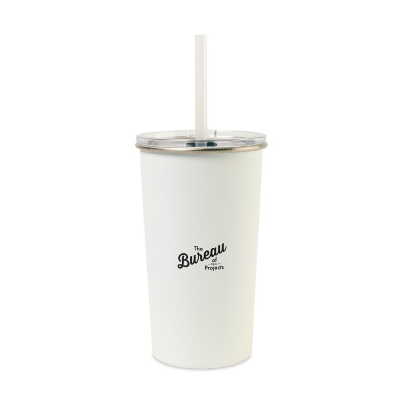 Arlo Classics Stainless Steel Tumbler with Straw - 20 Oz. - White 1 Arlo Classics Stainless Steel Tumbler with Straw - 20 Oz. - White 1