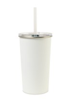 Arlo Classics Stainless Steel Tumbler with Straw - 20 Oz. - White 2 Arlo Classics Stainless Steel Tumbler with Straw - 20 Oz. - White 2