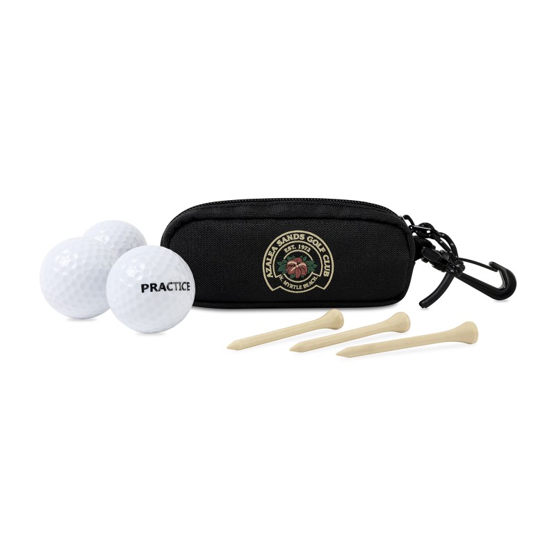 Golf Links Ball & Tee Caddy Kit - Black 1 Golf Links Ball & Tee Caddy Kit - Black 1