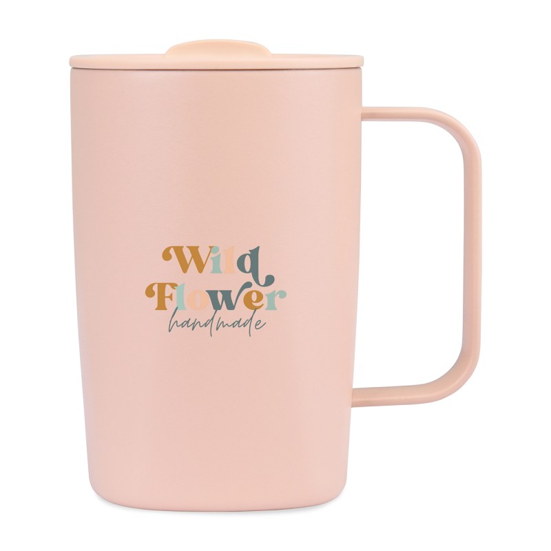Aviana Rowan Recycled Stainless Steel Mug - 15 Oz. - Light Peach 1 Aviana Rowan Recycled Stainless Steel Mug - 15 Oz. - Light Peach 1