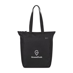 Renew AWARE™ rPET Zippered Tote - Black 1 Renew AWARE™ rPET Zippered Tote - Black 1
