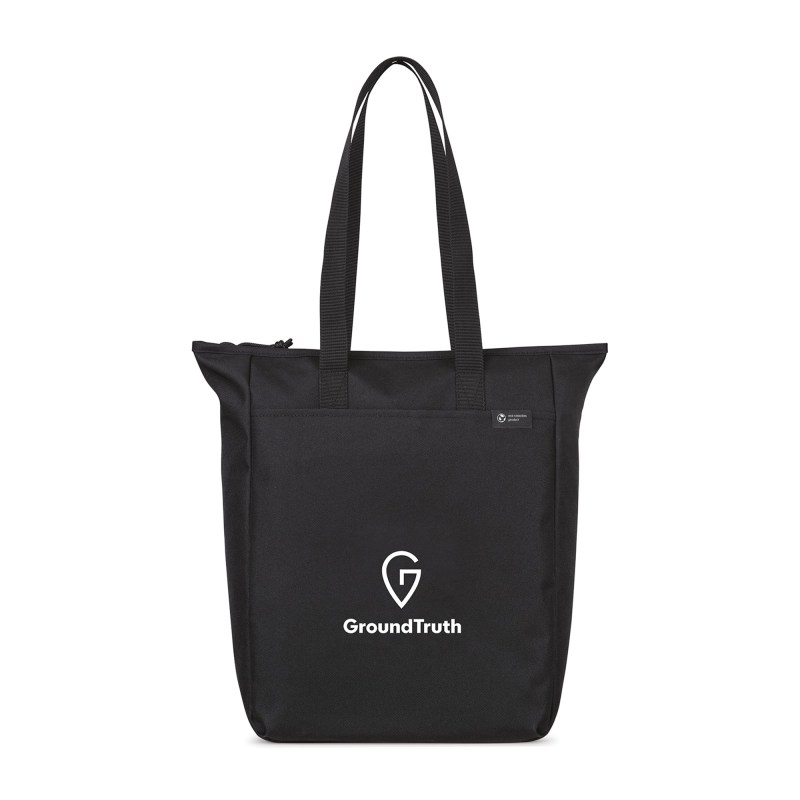 Renew AWARE™ rPET Zippered Tote - Black 1 Renew AWARE™ rPET Zippered Tote - Black 1