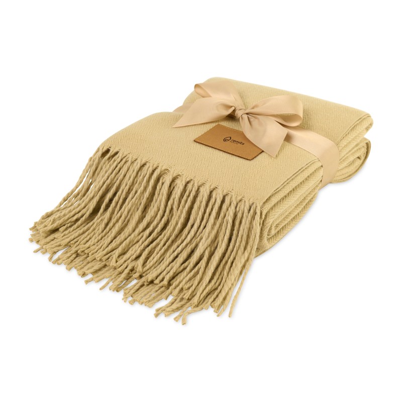 Everlasting Recycled Polyester Throw Blanket - Fawn Herringbone 1 Everlasting Recycled Polyester Throw Blanket - Fawn Herringbone 1
