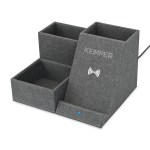 Eden Wireless Charging Desk Organizer - Charcoal Heather 1 Eden Wireless Charging Desk Organizer - Charcoal Heather 1