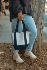 Mini Canvas Tote - True Navy - Alternate Mini Canvas Tote - True Navy - Alternate