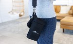 Well Studio Recycled Nylon Dual Pouch Lanyard - AWARE™ - Black - Alternate Well Studio Recycled Nylon Dual Pouch Lanyard - AWARE™ - Black - Alternate