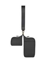 Well Studio Recycled Nylon Dual Pouch Lanyard - AWARE™ - Black 2 Well Studio Recycled Nylon Dual Pouch Lanyard - AWARE™ - Black 2