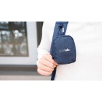 Fletcher Recycled rPET Laptop Backpack & Mini Pouch Bag Charm Set - Navy Heather - Alternate Fletcher Recycled rPET Laptop Backpack & Mini Pouch Bag Charm Set - Navy Heather - Alternate