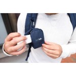 Fletcher Recycled rPET Laptop Backpack & Mini Pouch Bag Charm Set - Navy Heather - Alternate Fletcher Recycled rPET Laptop Backpack & Mini Pouch Bag Charm Set - Navy Heather - Alternate