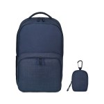 Fletcher Recycled rPET Laptop Backpack & Mini Pouch Bag Charm Set - Navy Heather 2 Fletcher Recycled rPET Laptop Backpack & Mini Pouch Bag Charm Set - Navy Heather 2