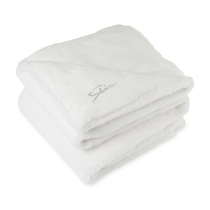Luxe Faux Fur Throw Blanket - White 1 Luxe Faux Fur Throw Blanket - White 1